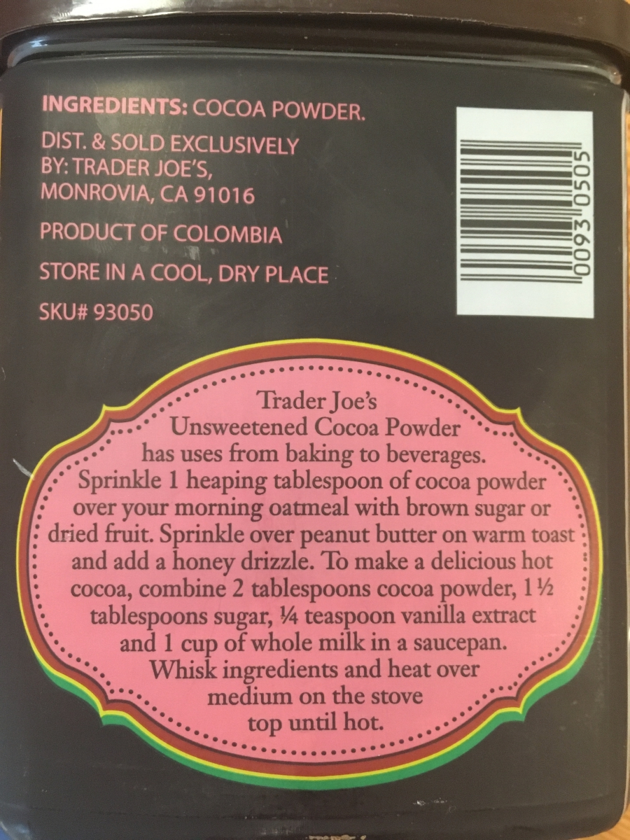 Trader Joe's Cocoa Powder Trader Joe's Reviews