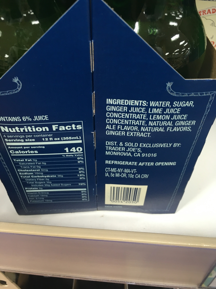 Trader Joe's Ginger Beer, Brewed Trader Joe's Reviews