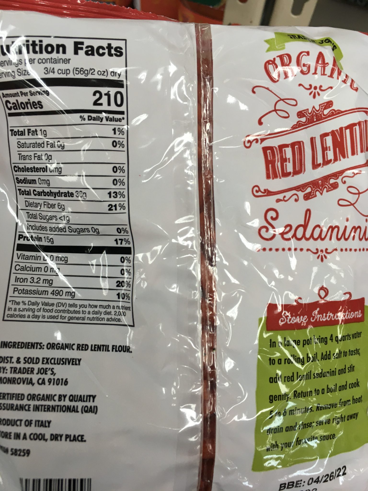 Trader Joe's Red Lentil Pasta Trader Joe's Reviews