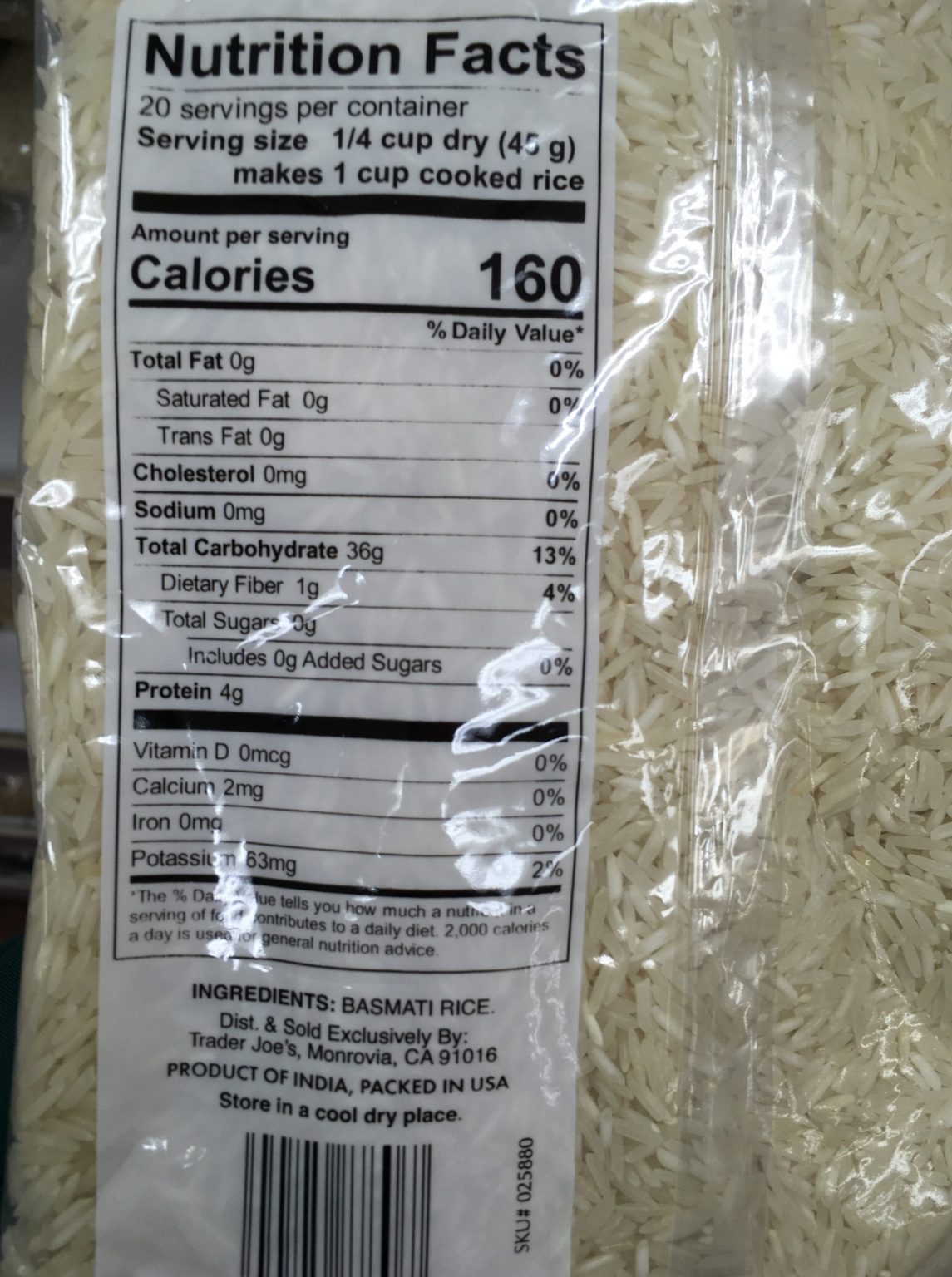 Trader Joe's Basmati Rice, Grown in India Trader Joe's Reviews