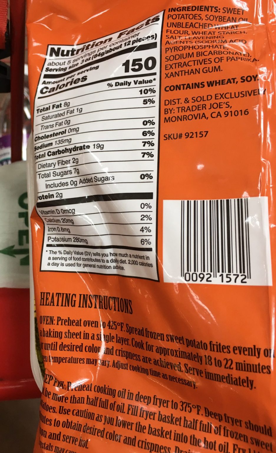 Trader Joe's Sweet Potato Fries Trader Joe's Reviews