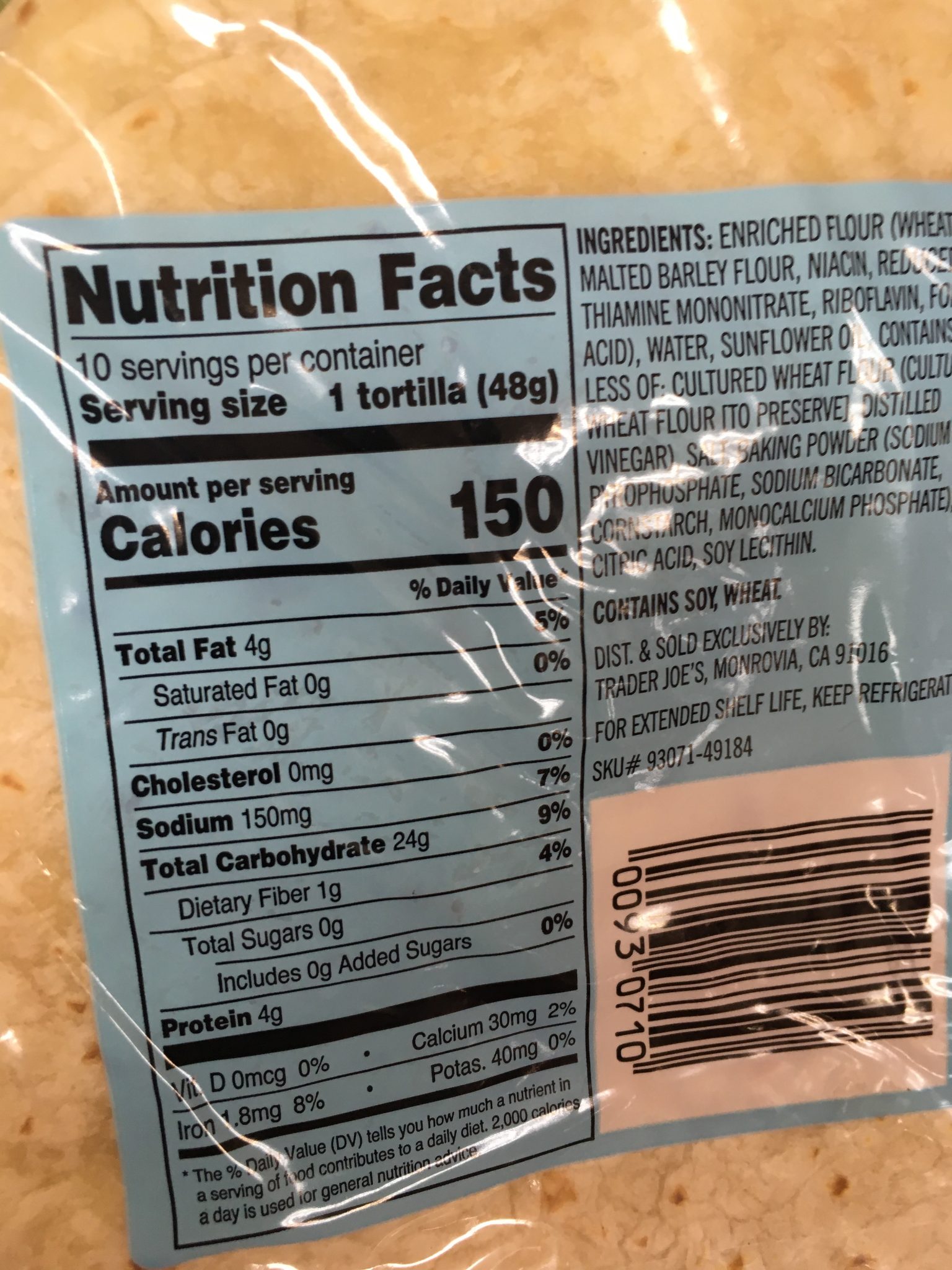 Trader Joe's Tortillas, Flour Trader Joe's Reviews