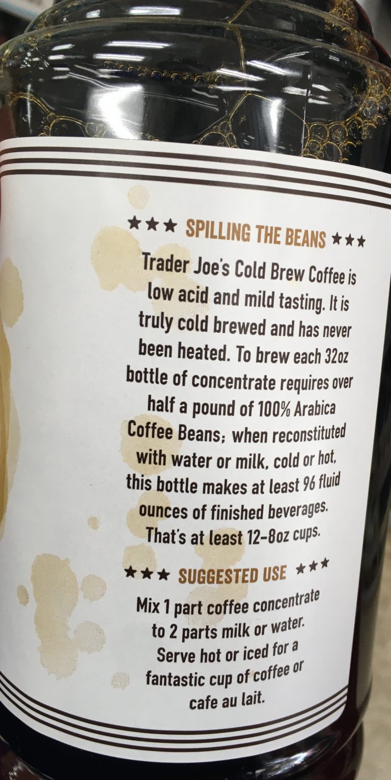 Trader Joe's Cold Brew Concentrate, 100 Arabica Trader Joe's Reviews