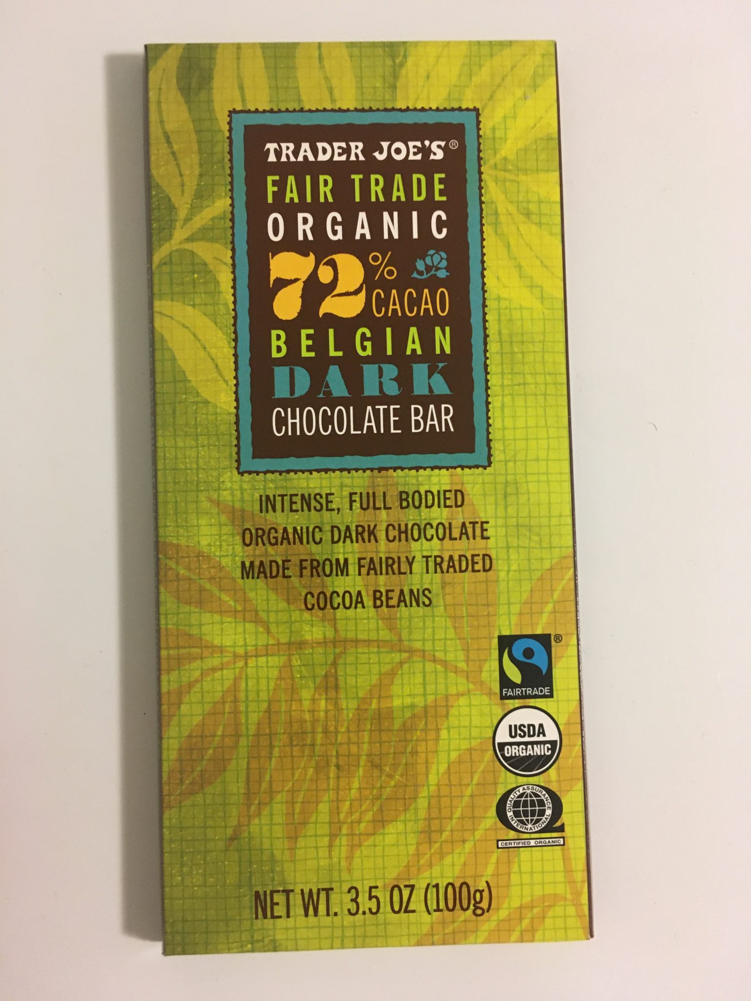 Trader Joe's Dark Chocolate, Organic 72 Cacao Trader Joe's Reviews