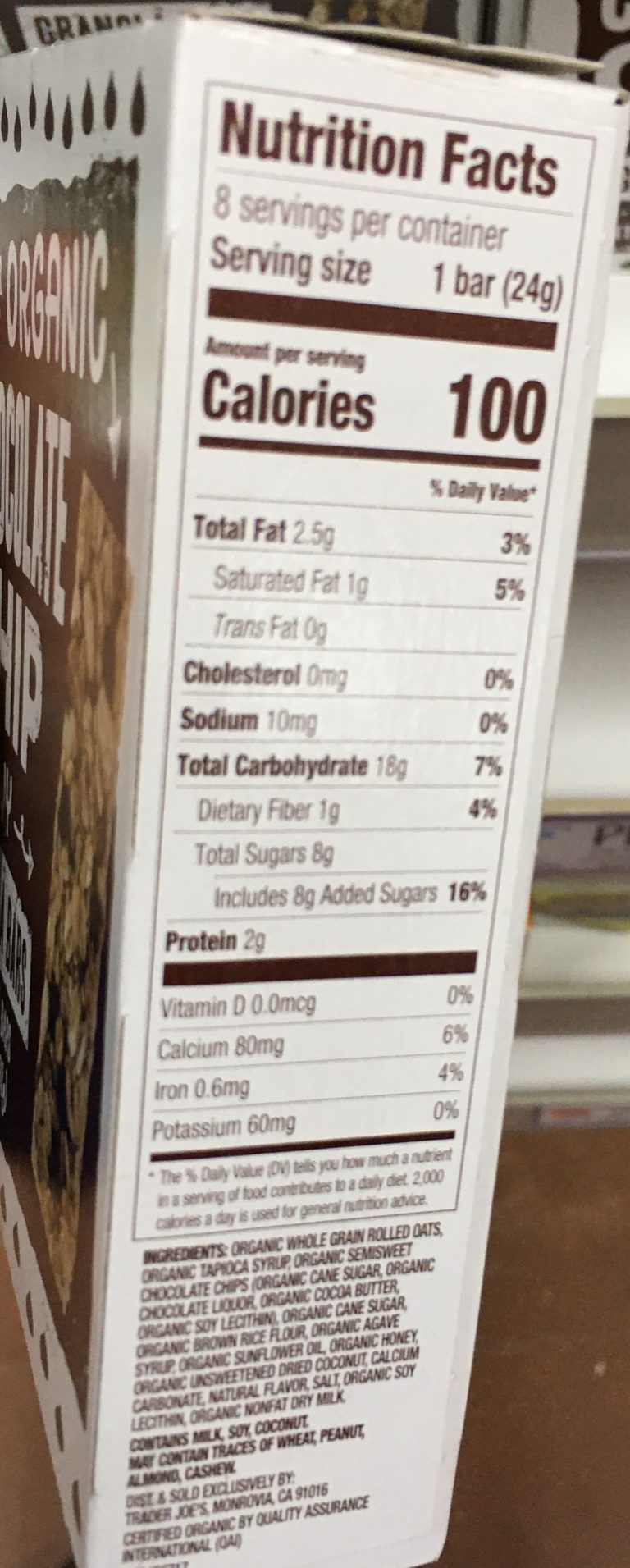 Trader Joe's Granola Bars, Organic Chocolate Chip Trader Joe's Reviews