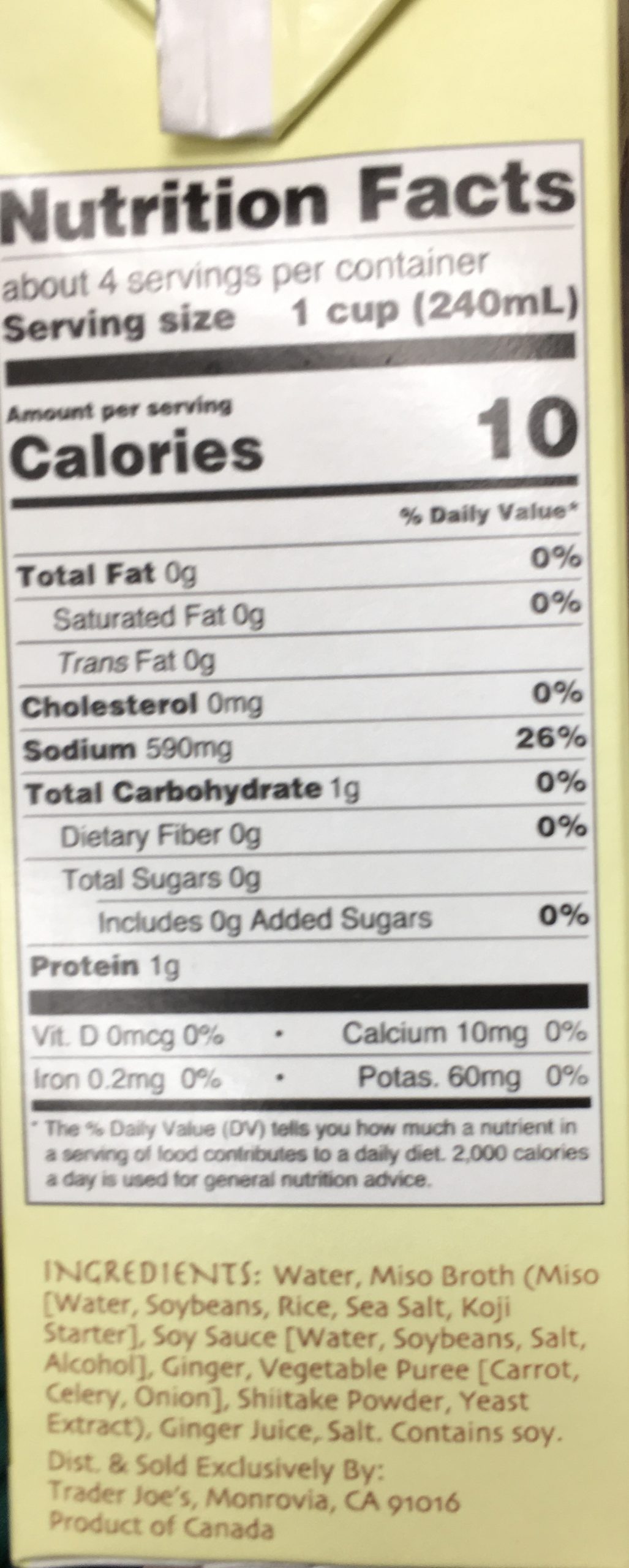 Trader Joe's Miso Soup, Ginger Broth Trader Joe's Reviews