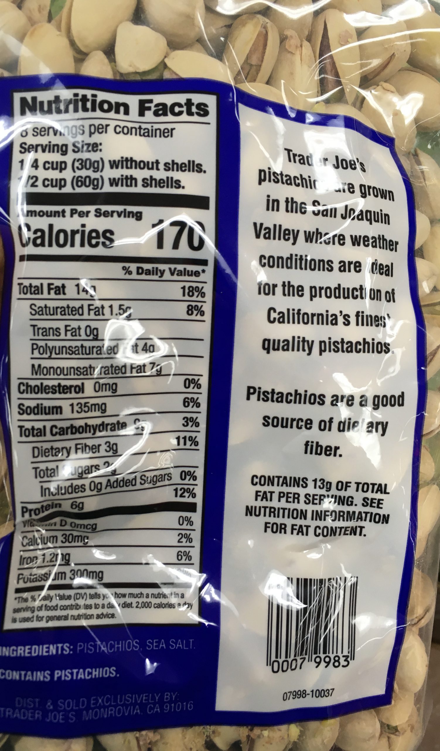 Trader Joe's Pistachios, Dry Roasted and Salted Trader Joe's Reviews