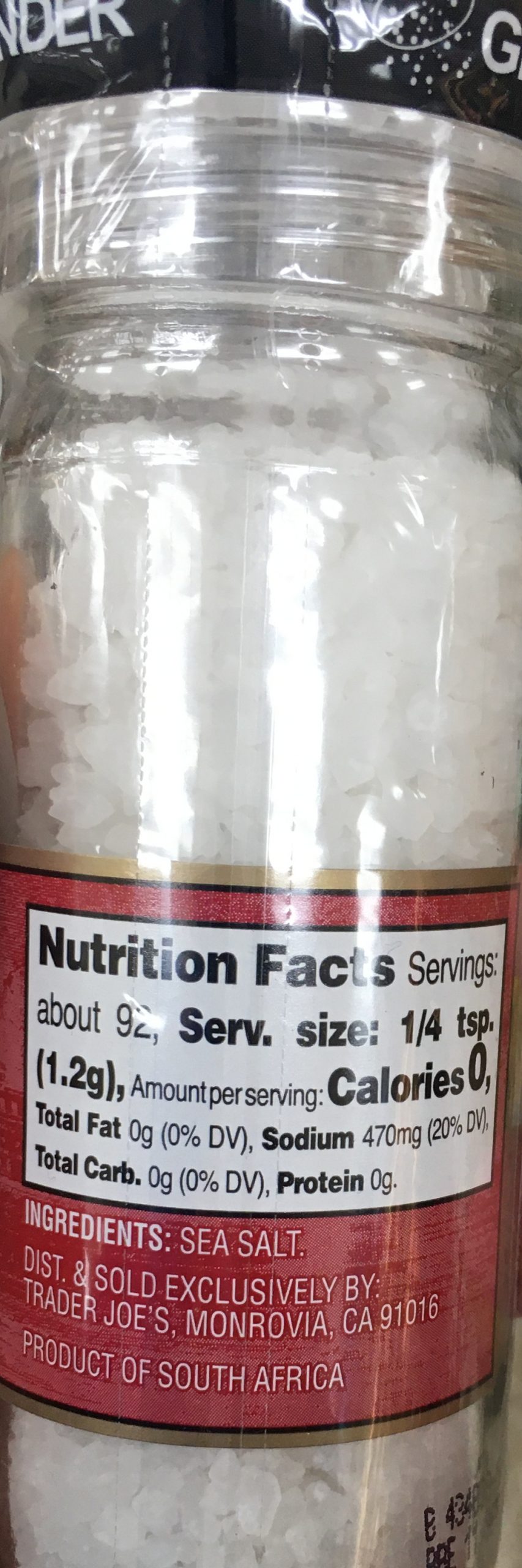 Trader Joe's Sea Salt, with Grinder Trader Joe's Reviews