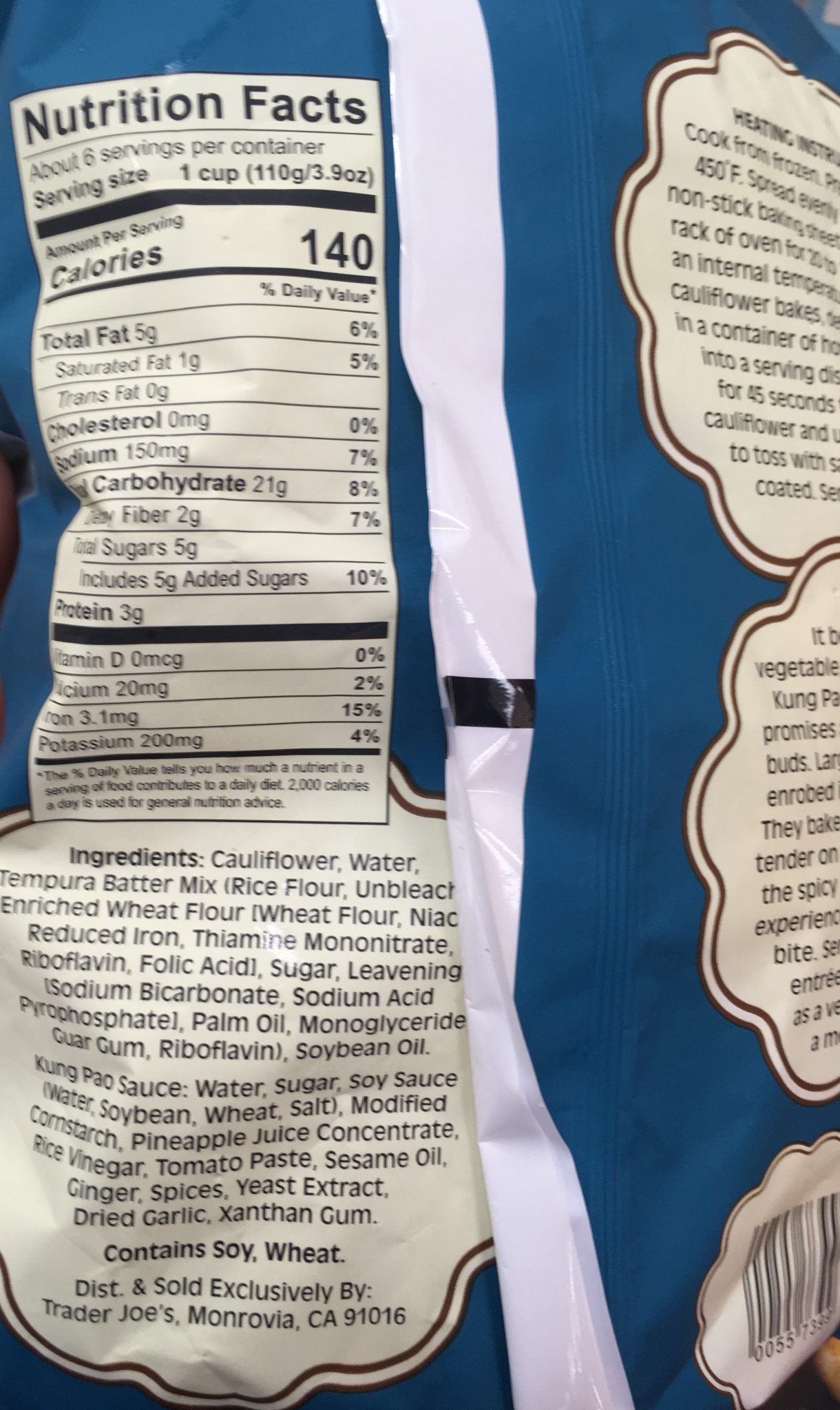 Trader Joe's Tempura Cauliflower, Kung Pao Trader Joe's Reviews