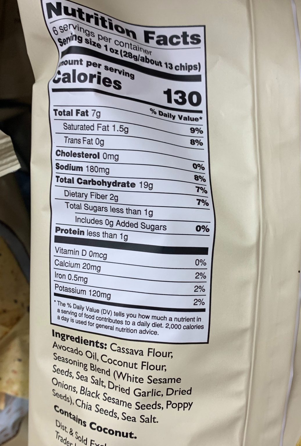 Trader Joe's Cassava Chips, Gluten Free Chips Trader Joe's Reviews