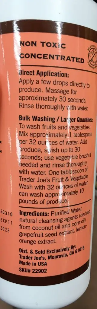 Trader Joe's Fruit & Vegetable Wash Review