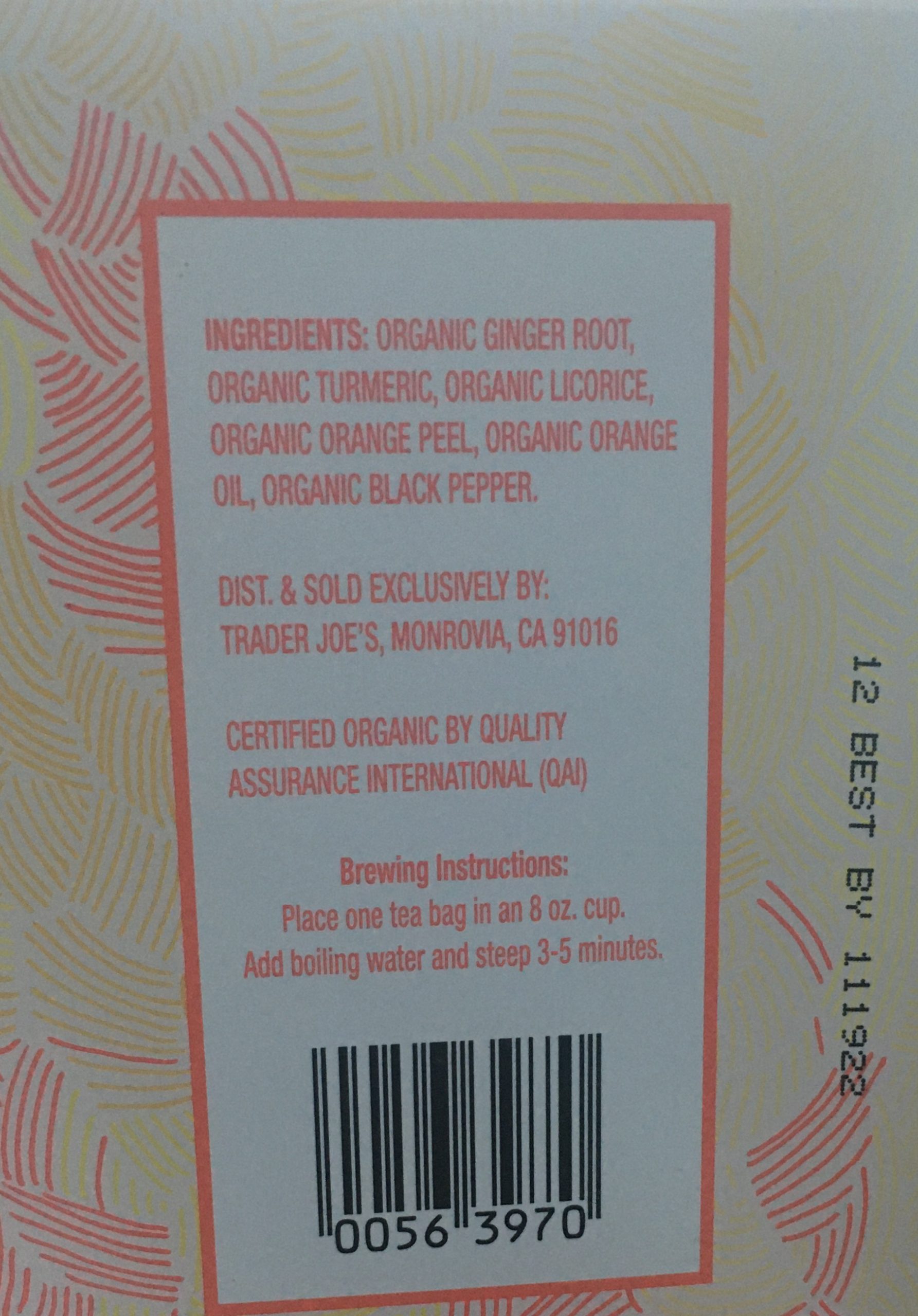 Trader Joe's Ginger Turmeric Tea, Caffeine Free Trader Joe's Reviews