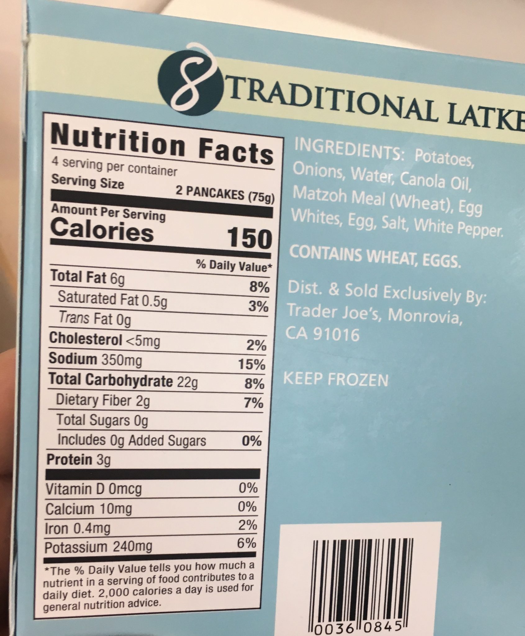 Trader Joe's Latkes, Frozen Potato Pancakes Trader Joe's Reviews