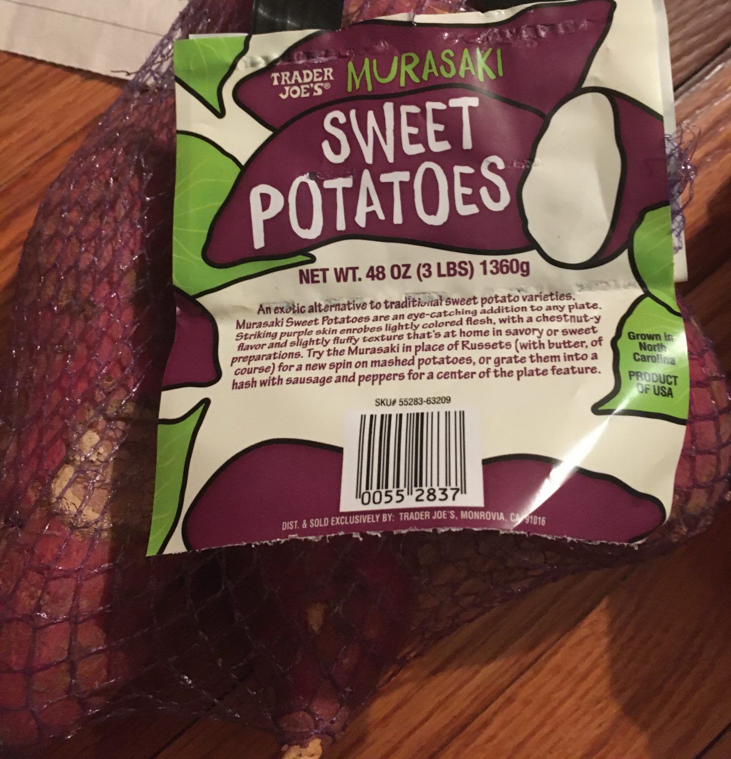 Trader Joe's Murasaki Sweet Potato, Japanese Sweet Potatoes Trader