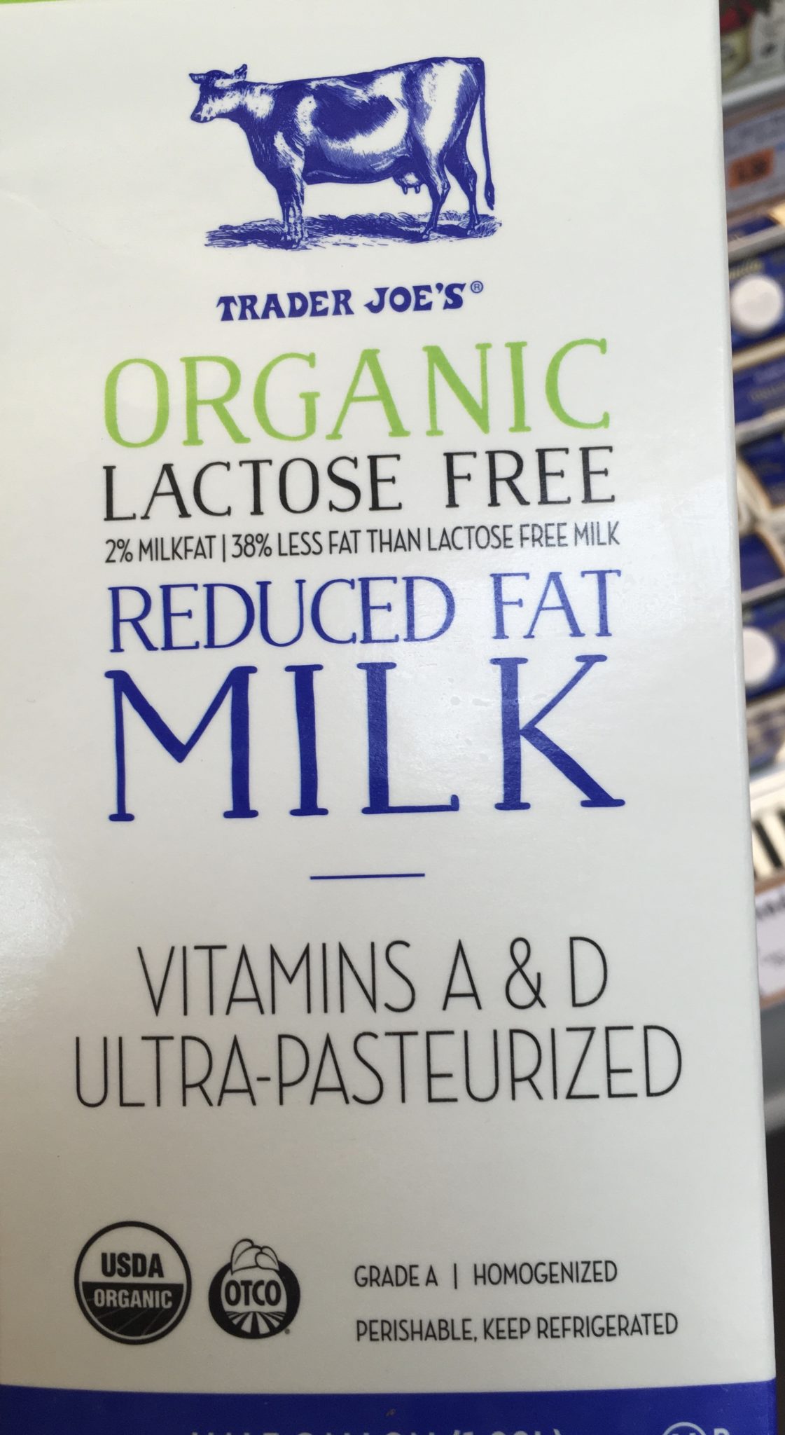 Trader Joe's Lactose Free Milk, Organic Reduced Fat Trader Joe's Reviews