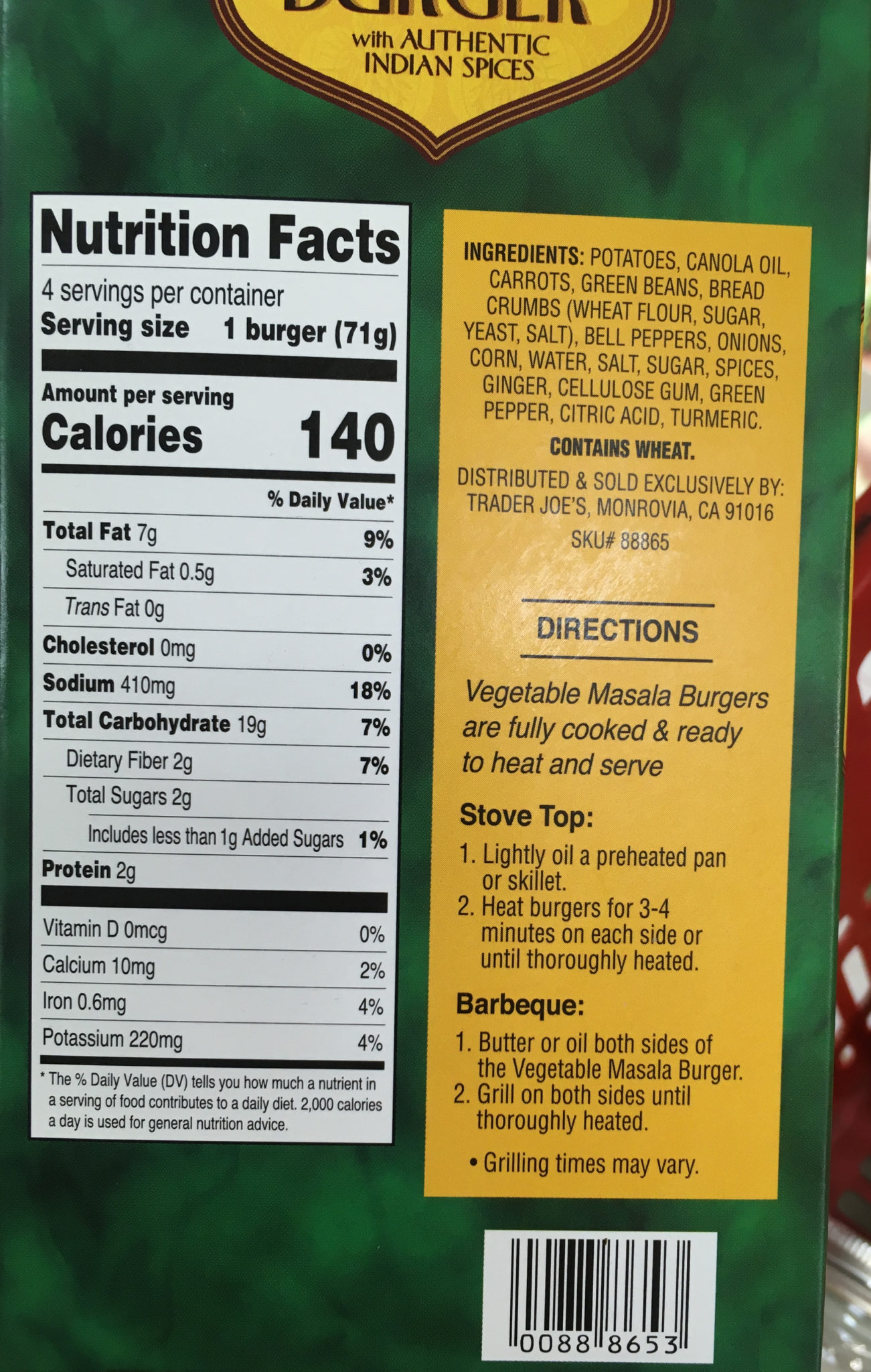 Trader Joe's Masala Burger, Vegetable Trader Joe's Reviews