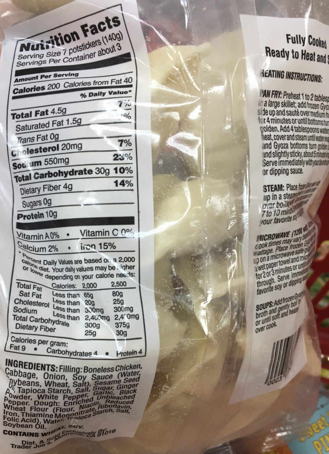 Trader Joe's Potstickers, Chicken Gyoza Trader Joe's Reviews