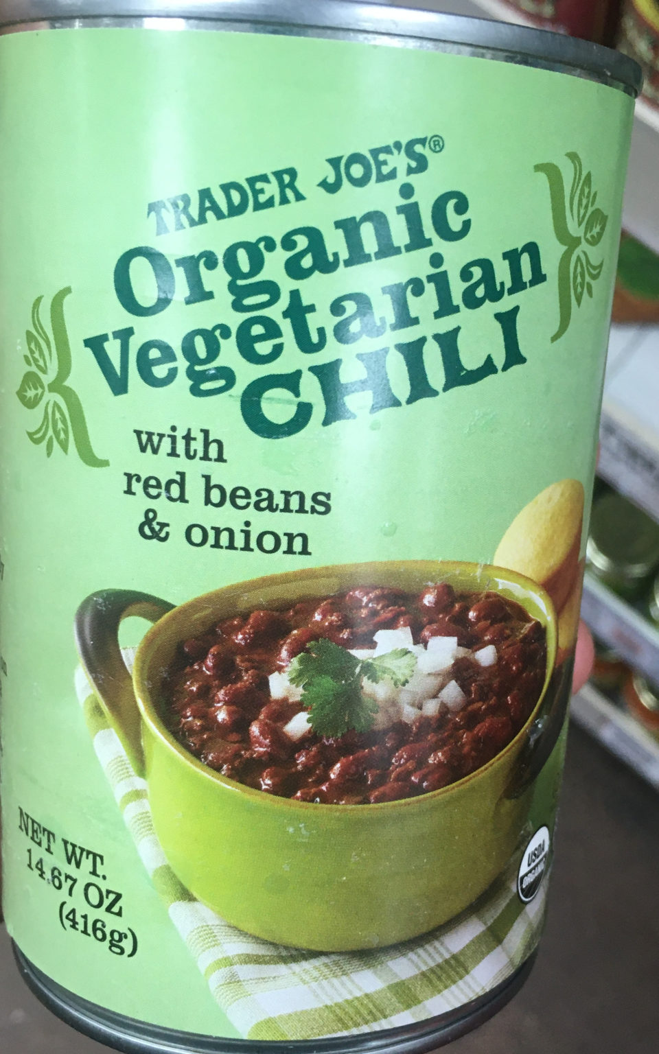 Trader Joe's Vegetarian Chili, with Red Beans and Onion Trader Joe's