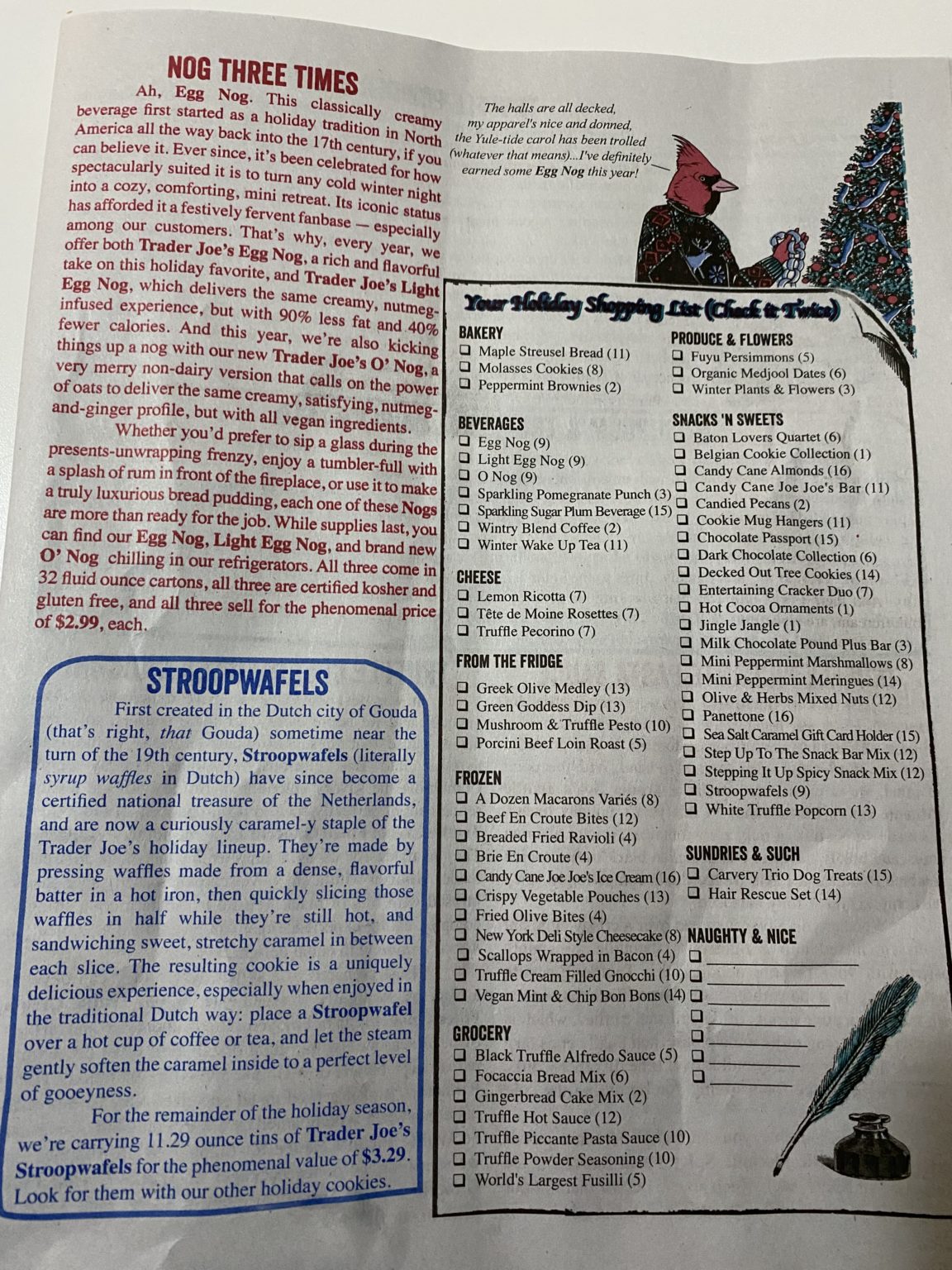 Trader Joe's Weekly Ad December, Christmas 2021 Fearless Flyer Holiday