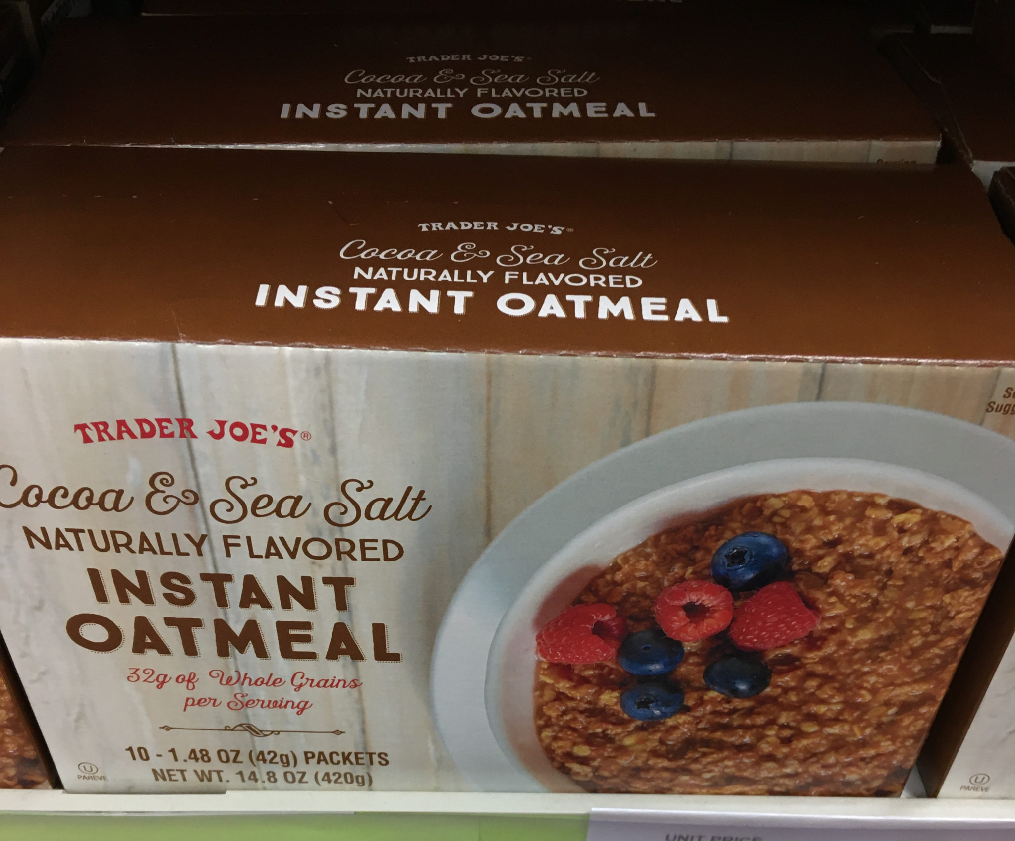 Trader Joe's Instant Oatmeal, Cocoa & Sea Salt Trader Joe's Reviews