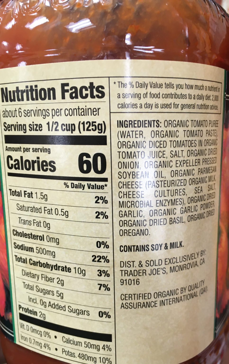 Trader Joe's Pasta Sauce, Organic Marinara - Trader Joe's Reviews