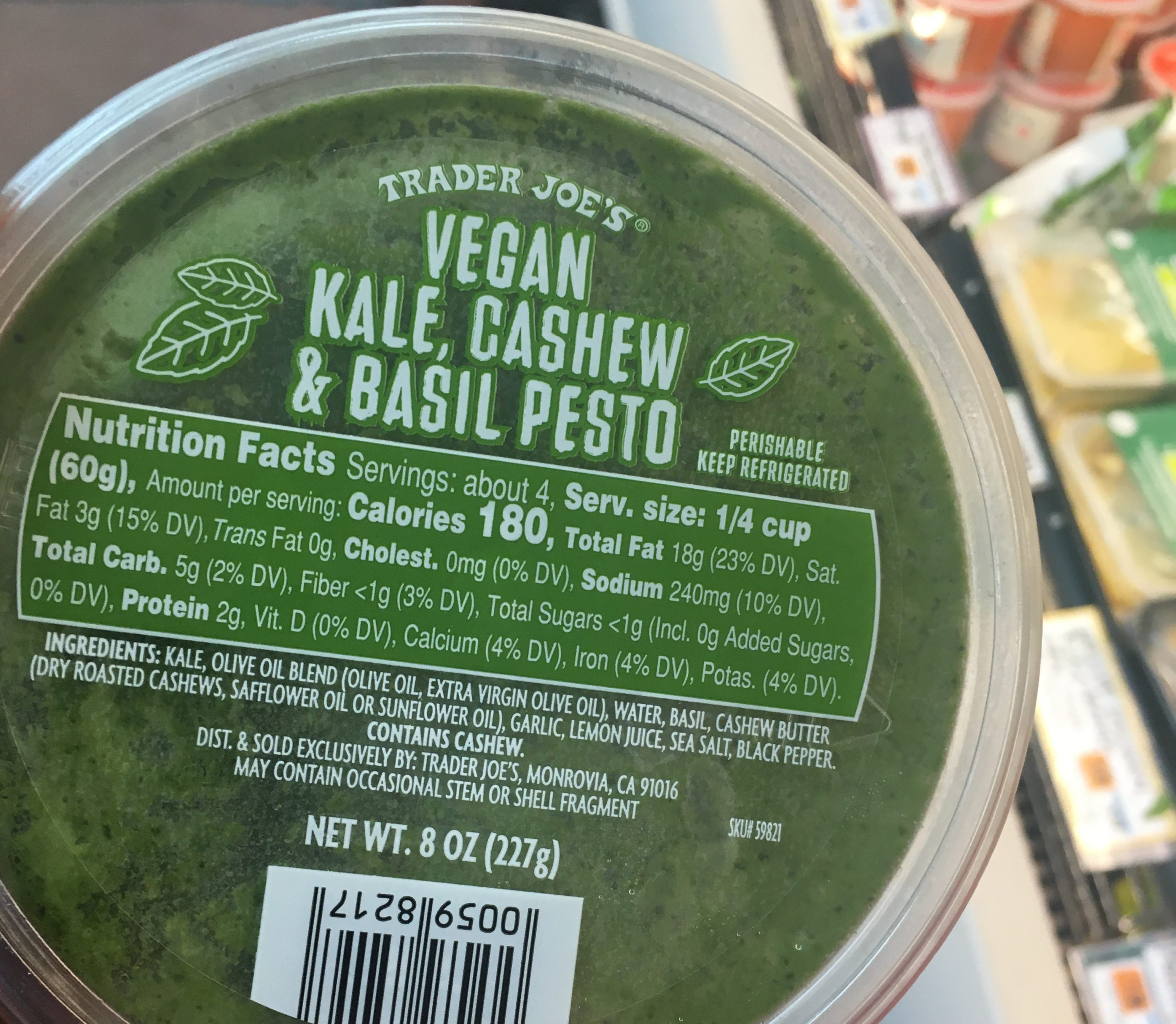 Trader Joe's Vegan Pesto, with Kale and Cashew Trader Joe's Reviews