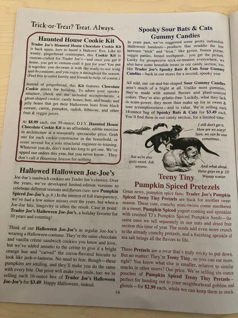 Trader Joe's Weekly Ad Fall 2022, September/October Halloween Trader